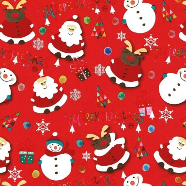 Klika - Papier cadeau - Papier-cadeau - Happy Santa Red 30 cm