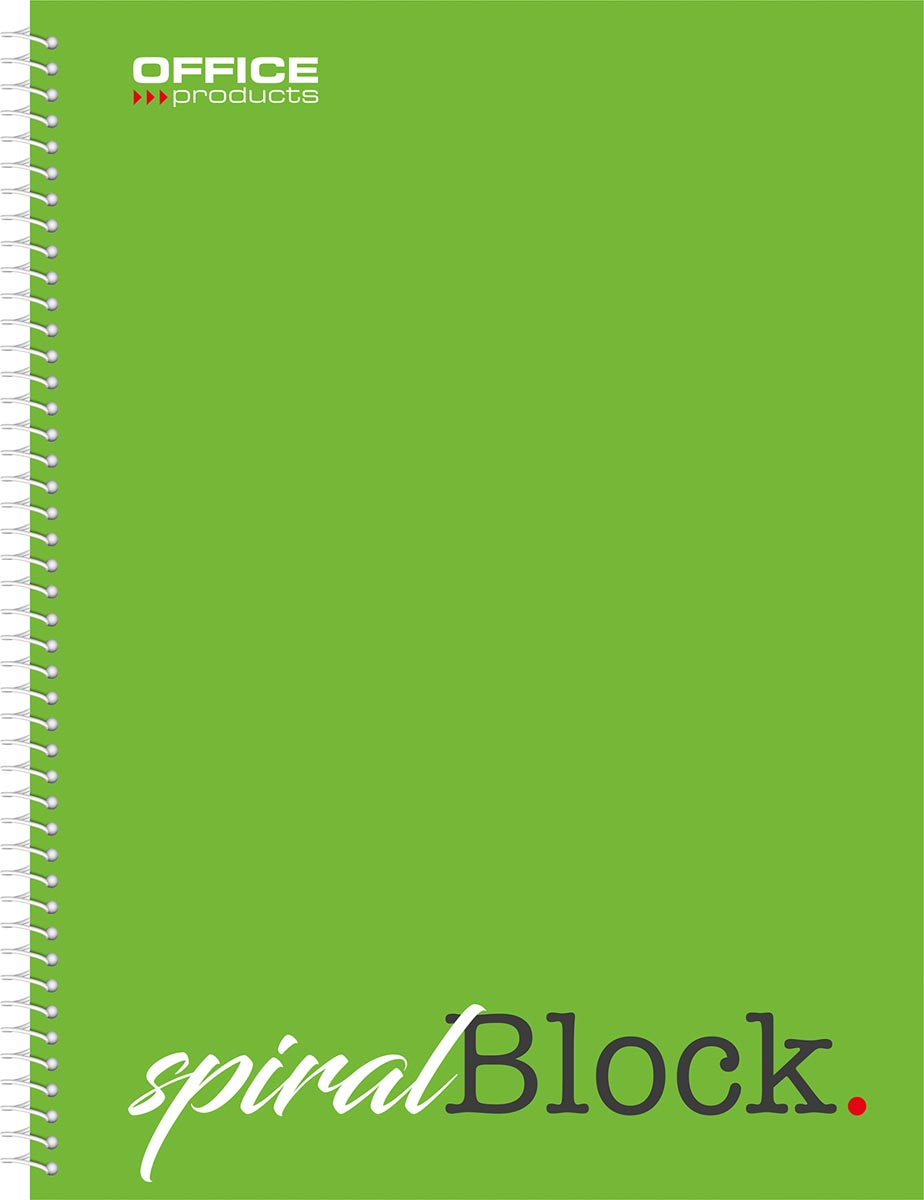 OFFICE products -   spiraalschrift, A4, 80 blad, geruit 5mm