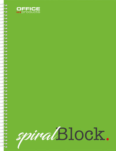 OFFICE products -   spiraalschrift, A4, 80 blad, geruit 5mm