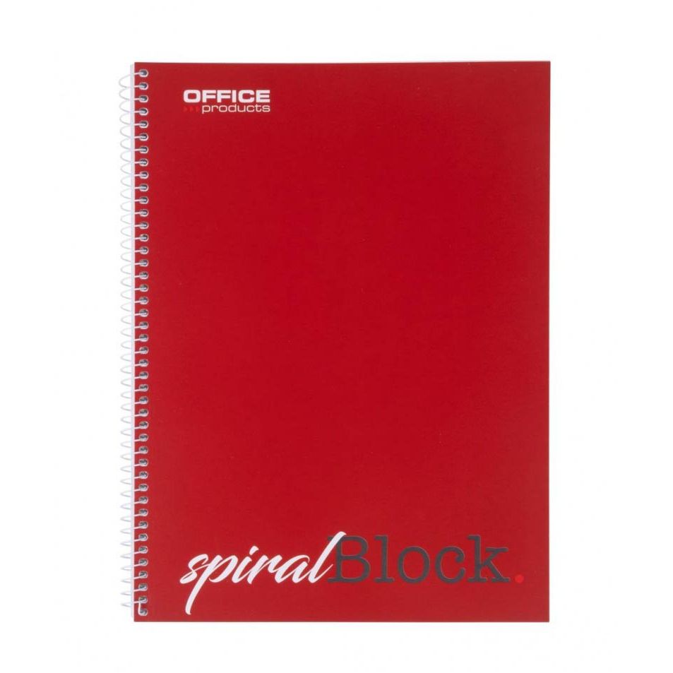 OFFICE products -   spiraalschrift, A4, 80 blad, gelijnd
