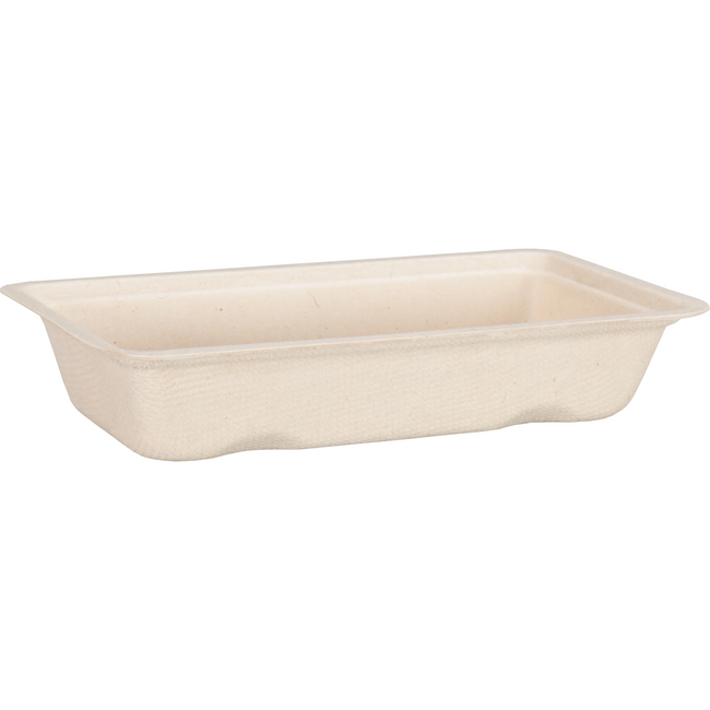 Depa - Bak | Bagasse (suikerrietpulp) | A5 | snackbak | 15x7.7x3cm | naturel | 50 stuks