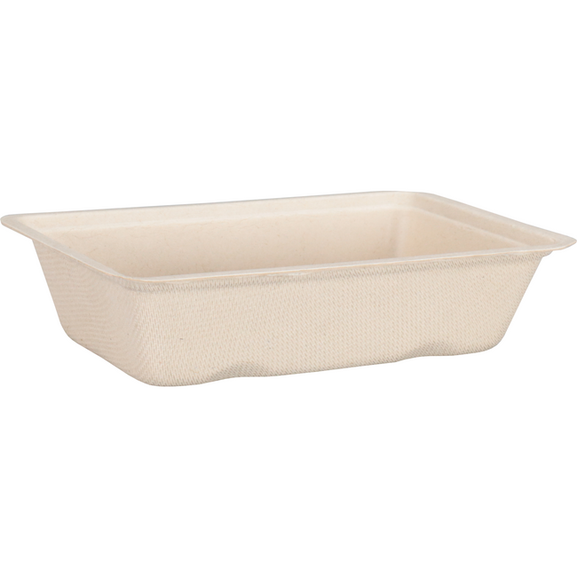 Depa - Bak | Bagasse (suikerrietpulp) | A9 | snackbak | 14.5x9.7x3.6cm | naturel | 50 stuks