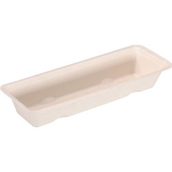 Depa - Bak | Bagasse (suikerrietpulp) | A16 | snackbak | 20x7.2x3.2cm | naturel | 50 stuks