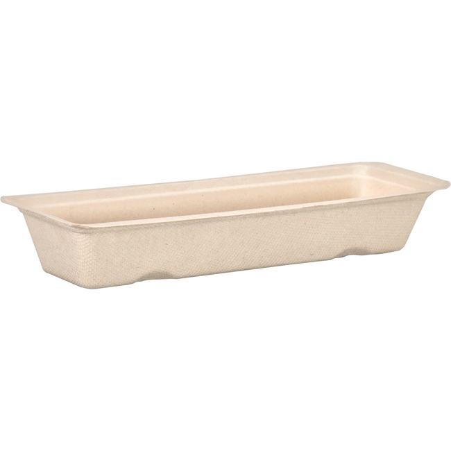 Depa - Bak | Bagasse (suikerrietpulp) | A16 | snackbak | 20x7.2x3.2cm | naturel | 50 stuks