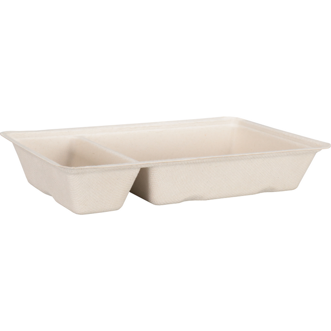 Depa - Bak | Bagasse (suikerrietpulp) | A20 | snackbak | 20.5x12x3.6cm | naturel | 50 stuks