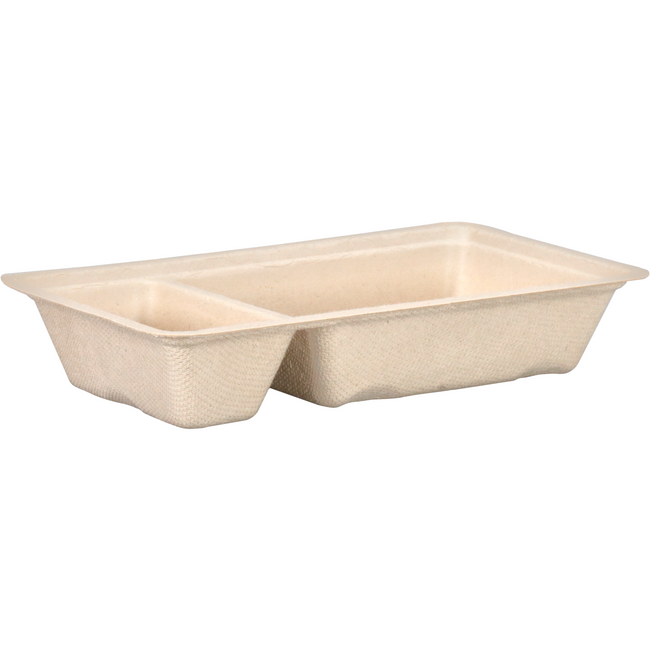 Depa - Bak | Bagasse (suikerrietpulp) | A23 | snackbak | 17x9.5x3cm | naturel | 50 stuks