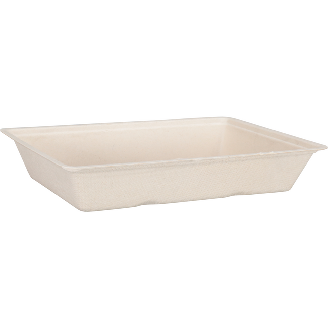 Depa - Bak | Bagasse (suikerrietpulp) | A50 | snackbak | 20.2x14x3.6cm | naturel | 50 stuks