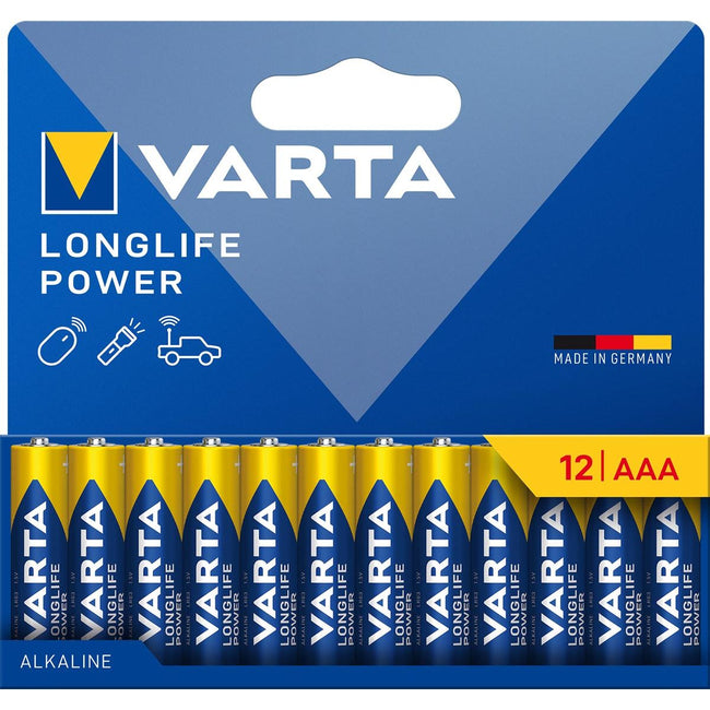 Varta -  batterij Longlife Power AAA, blister van 12 stuks