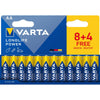 Varta -  batterij Longlife Power AA, blister van 8 + 4