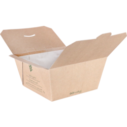 Fonkels - Go!Mealbox | 1350ml | 15x15x7.5cm | karton | bruin | 200 stuks