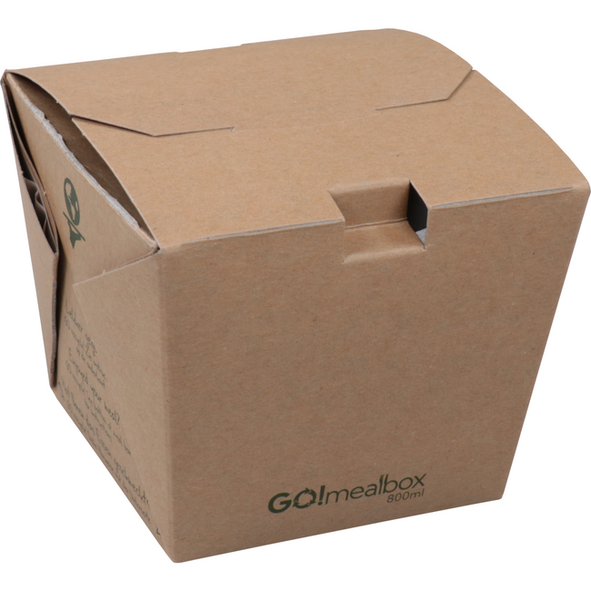 Fonkels -  Go!Mealbox | 800ml | 8.5x8.5x8.6cm | karton | bruin | 180 stuks