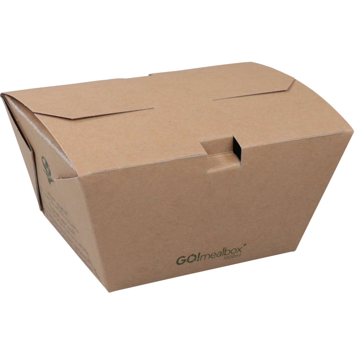 Klika - Go!Mealbox | 1000ml | 11,5x9x7,5cm | Pappe | braun | 200 Stück