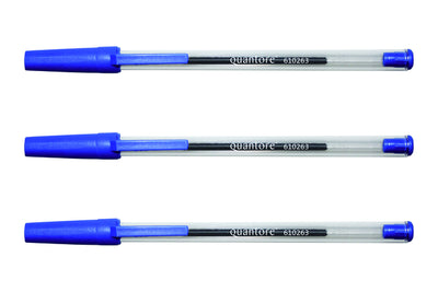 Quantore - Stylo à bille bâton bleu | 50 pièces