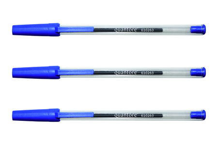 Quantore - Stylo à bille bâton bleu | 50 pièces