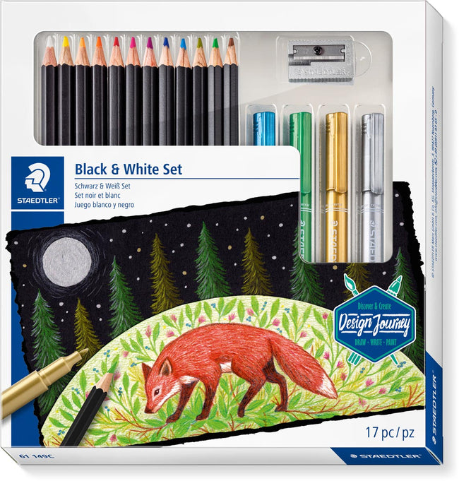 Staedtler - Black White Set, set van 17 stuks