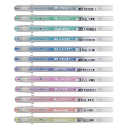 Sakura - Gel Writer Gelly Roll ensemble de poussière de 12 couleurs | 6 pièces