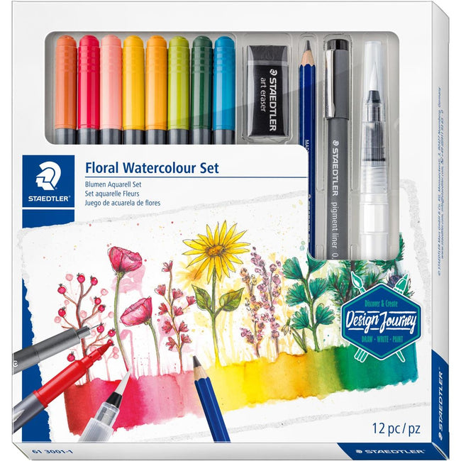 Staedtler - Viltstift floral watercolor 12dlg