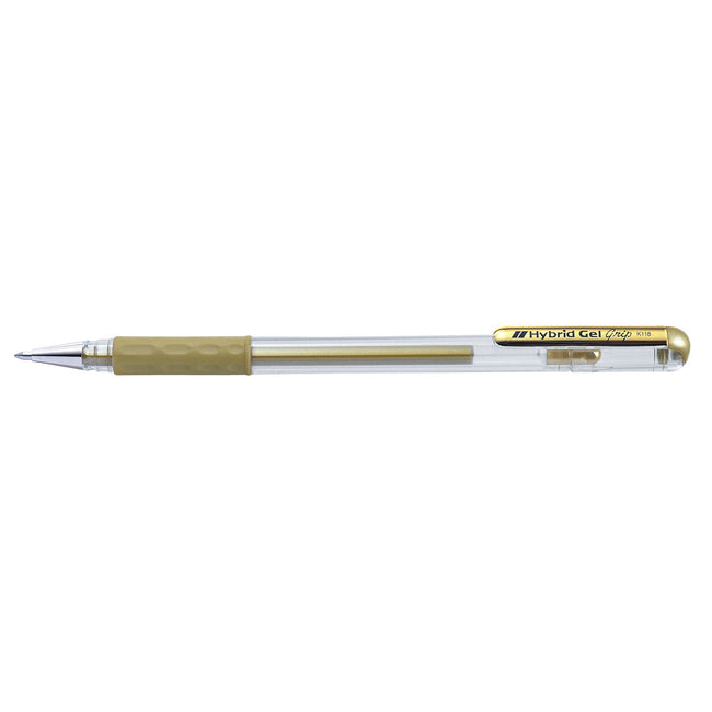 Pentel - Gel Writer K118 Grip medium gold | 12 Stück