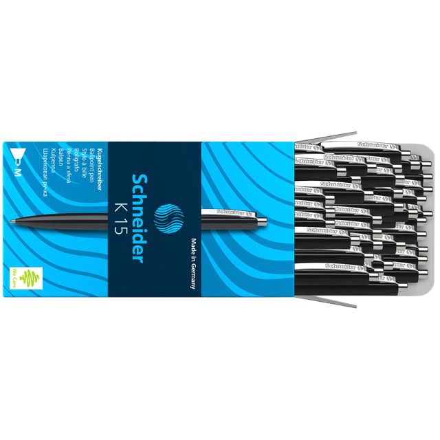 Schneider - Stylo bille K15 moyen noir