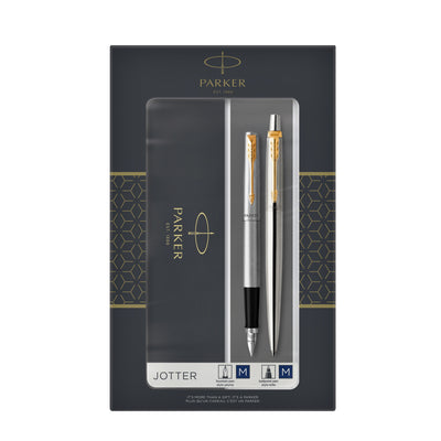Parker -  Balpen en vulpen  jotter gt m rvs