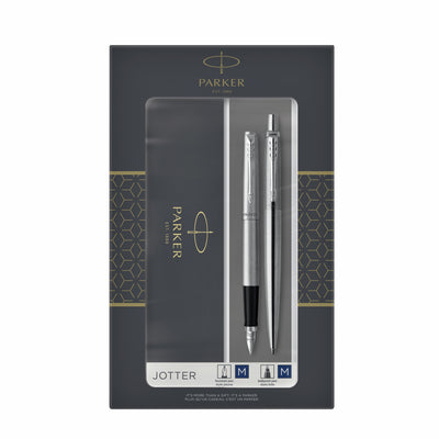Parker -  Balpen en vulpen  jotter ct m rvs