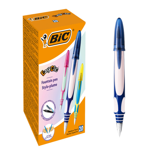 Bic - Stylo plume EasyClic moyen assorti