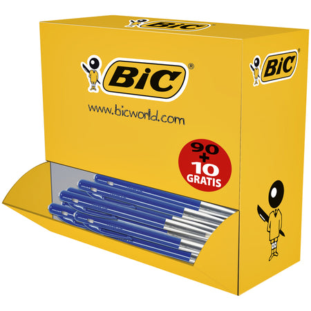 Bic - Stylo bille M10 moyen bleu boite 90+10 offert