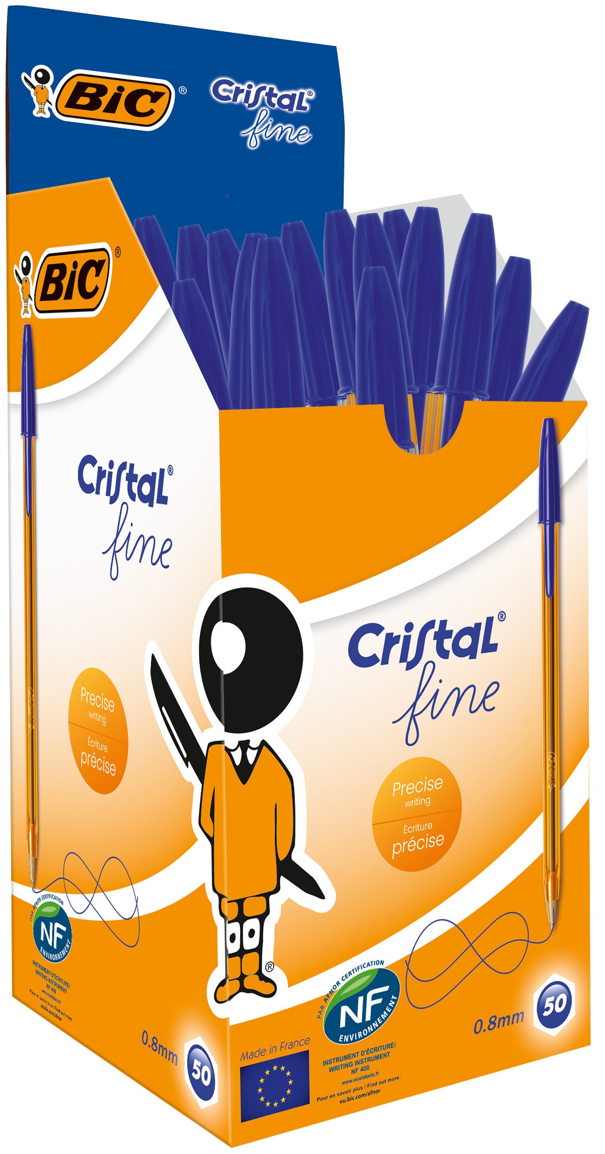 BIC -  Balpen  cristal f blauw | 50 stuks
