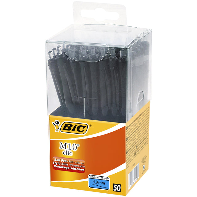 Bic - Kugelschreiber M10 medium schwarz in Tubo-Verpackung