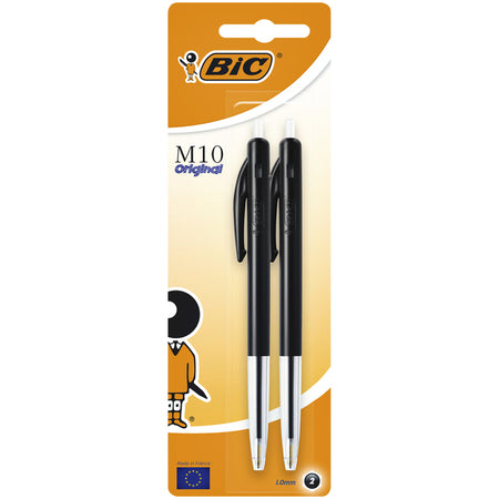 Bic - Stylo à bille m10 m noir | 20 pièces