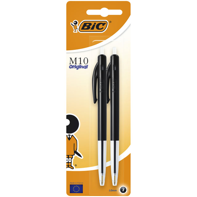 Bic - Stylo à bille m10 m noir | 20 pièces