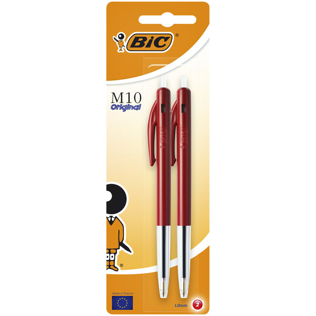 Bic - Stylo bille m10 m rouge | 20 pièces