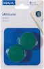 Maul - Magnet Solid, 38 mm, Zugkraft 2,5 kg, Blister à 2 Stück, grün