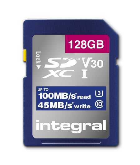 Integral -  INSDX128G-100V30 flashgeheugen 128 GB SD UHS-I
