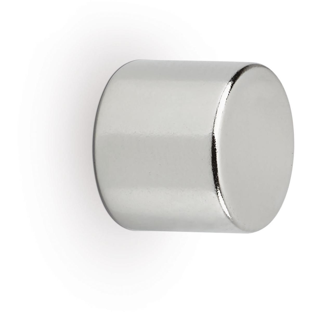 Maul -  neodymium cylinder magneet, ft 10 x 10 x 10 mm, trekkracht 4 kg, zilver, blister van 10 stuks