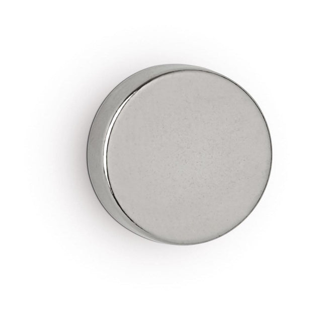Maul - disque aimanté néodyme, ft 15 x 5 mm, force de traction 4,5 kg, argent, blister de 4 pièces