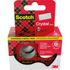 Scotch - Ruban adhésif Crystal e ft 19 mm x 7,5 m, dévidoir + 3 rouleaux, boîte à suspendre