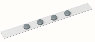 Maul -  metaalstrip Standaard lijst zelfklevend 100X5cm incl. 4 magneten, wit