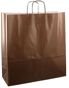 Sac à cordon en papier 45x17x47cm 50pcs marron choco