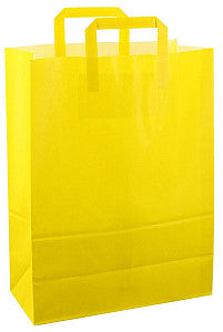 Sac en papier 32x15x43cm 50st jaune vif sur = on