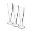 Glas champagne transparant met voet 10 stuks