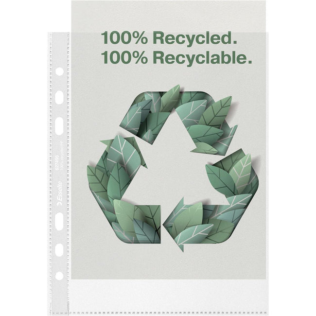 Esselte - geperforeerde showtas, 100 % gerecycleerd, ft A5, 70 micron, doos van 100 stuks