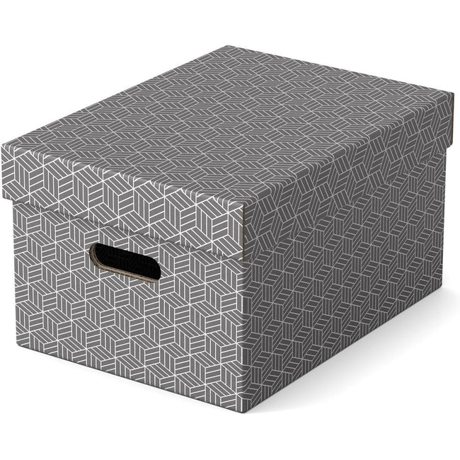 Esselte - Boîte de rangement home medium 265x205x365mm gris 3 pièces
