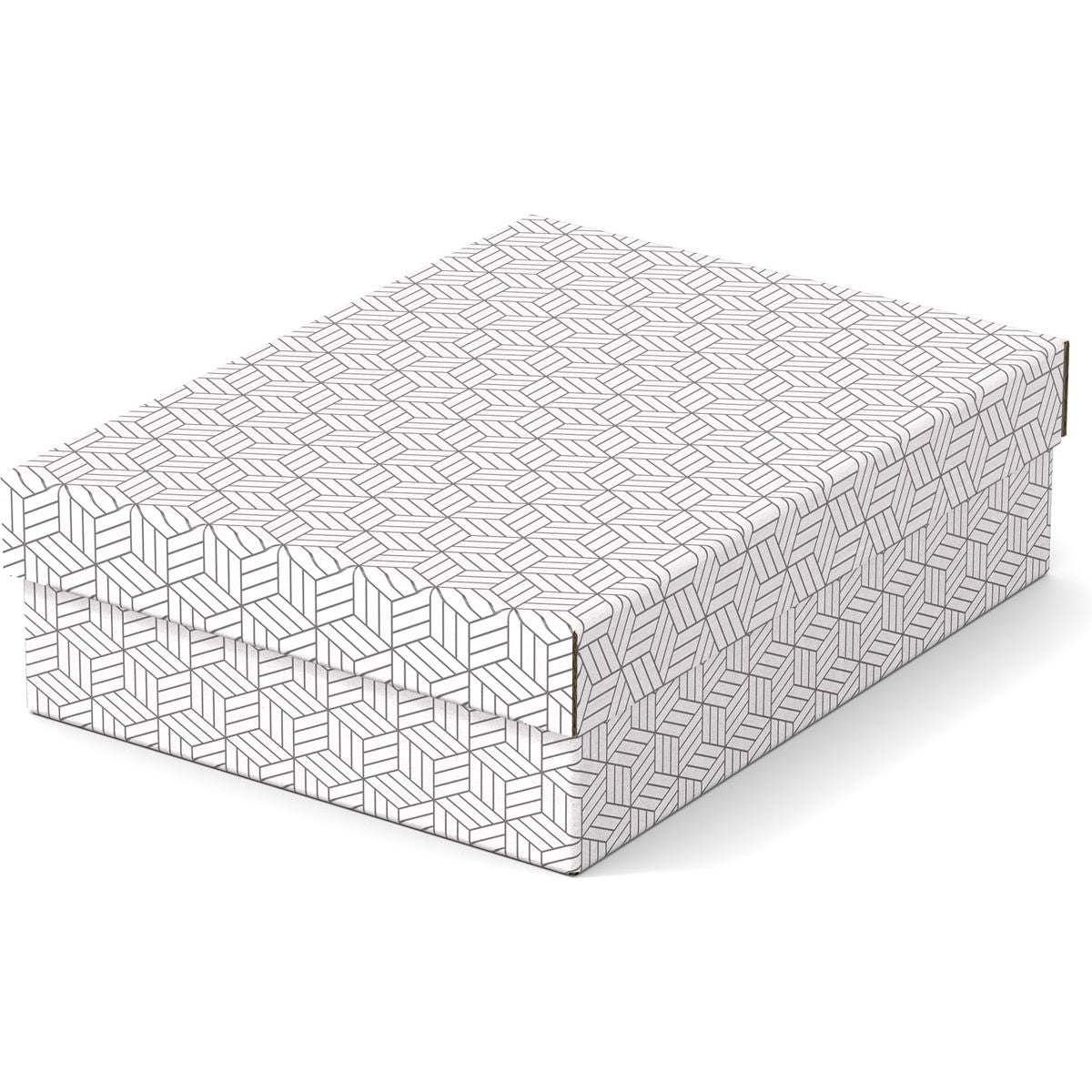 Esselte – Aufbewahrungs- und Geschenkbox für Zuhause, ft 26,5 x 36 x 10 cm, weiß, 3er-Pack
