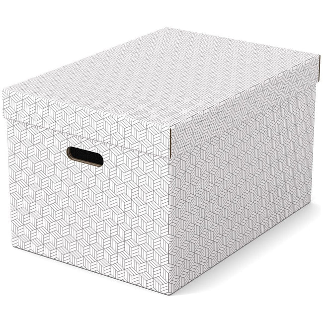 Esselte - Boîte de rangement à domicile, ft 35,5 x 51 x 30,5 cm, blanc, paquet de 3 pièces