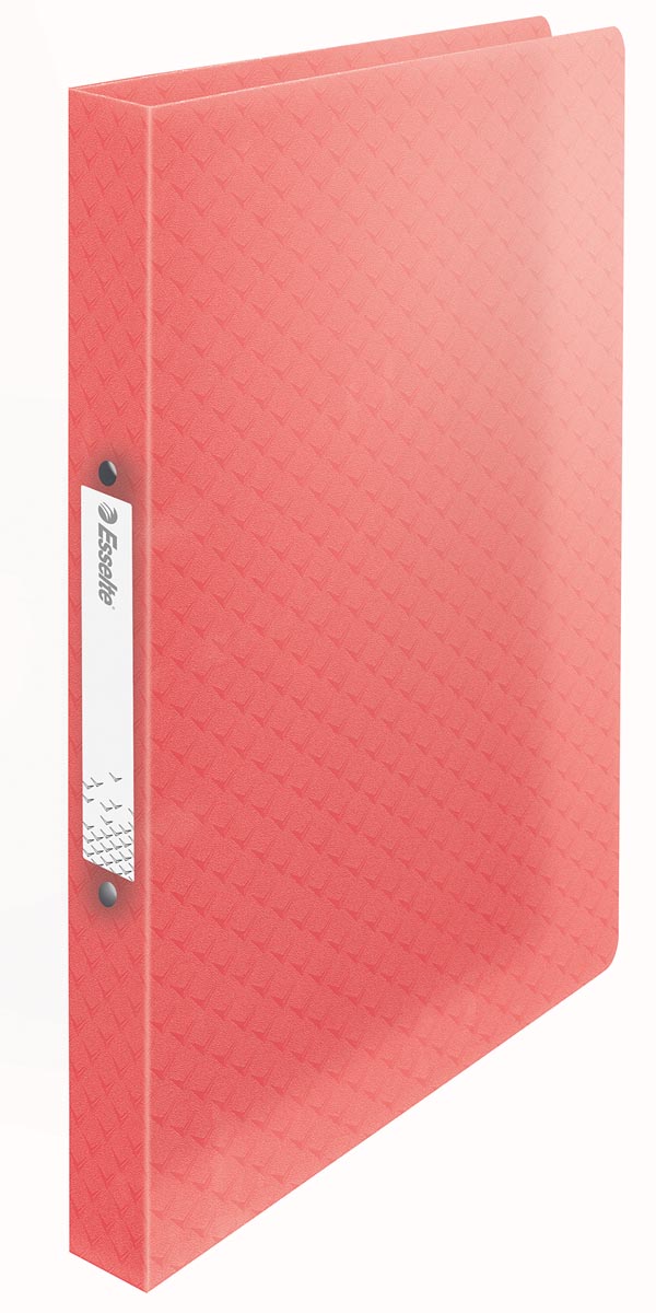 Esselte - Classeur à anneaux Colour'Breeze, 2 anneaux, PP, pi A4, avec couverture souple, corail