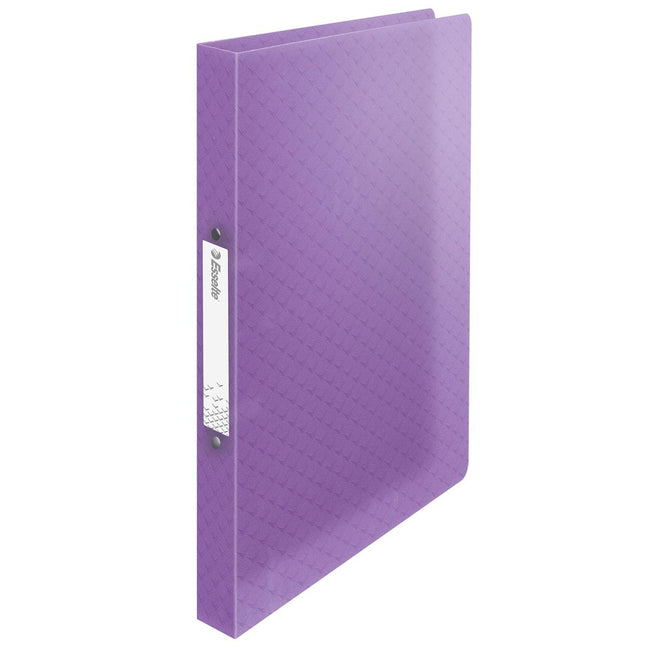 Esselte - Classeur à anneaux Colour'Breeze, 2 anneaux, PP, pi A4, avec couverture souple, lavande