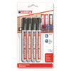 Edding - Feutre 3000 rond 1,5-3mm noir blister de 4 pièces