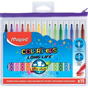Maped -  Viltstift  colorpeps long life set 15 kleuren