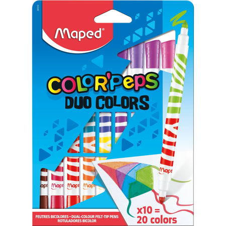 Maped -  Viltstift  color'peps duo colors set 10st